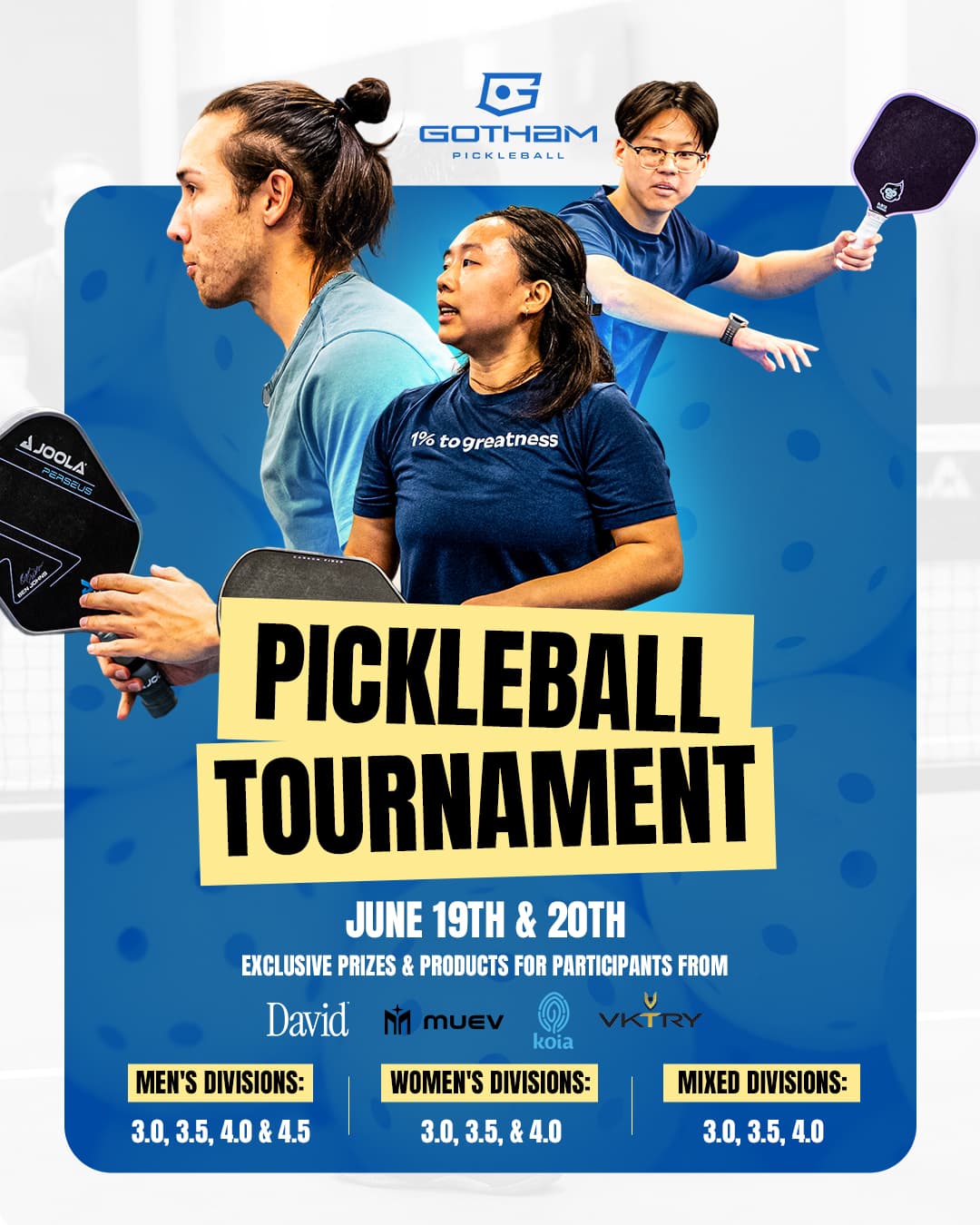 Gotham Pickleball Tournament ad campaign